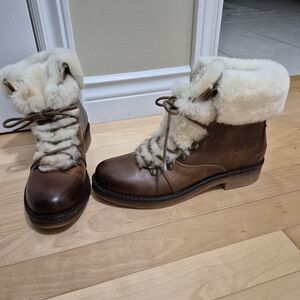 Pajar Brown Leather Winter Boots
